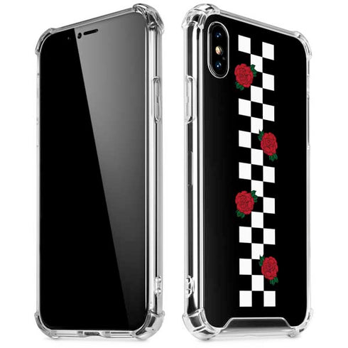 Rose Checkerboard iPhone XS Max Clear Case